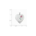 thumbnail image 3 of White Sterling Silver Charm Pendant 20Mm Enameled Rose Te Amo Heart Locket, 3 of 3