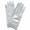 thumbnail image 4 of Gants Courts en Satin pour Femmes Gants de Mariée en Dentelle pour Fêtes Mariage Opera(Café), 4 of 7