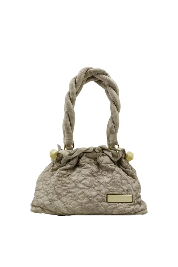 Pre-Owned LOUIS VUITTON Olympe PM Monogram Leather Satchel Shoulder Bag Cream