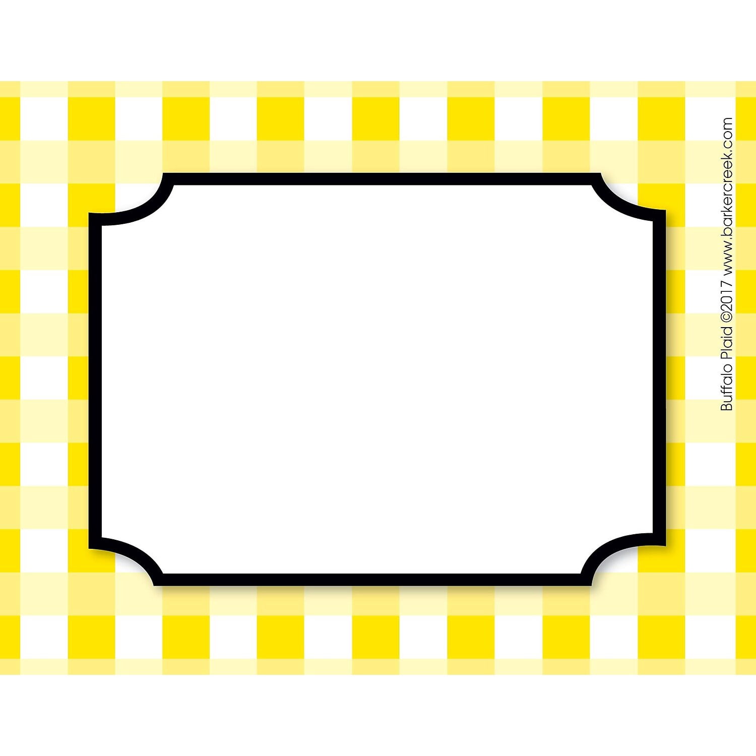 Barker Creek Buffalo Plaid Name Badges & Self-Adhesive Labels 45 Pieces Per Pack BC1540