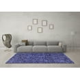 thumbnail image 3 of Ahgly Company Machine Washable Indoor Square Abstract Blue Modern Area Rugs, 6' Square, 3 of 4