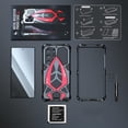 thumbnail image 4 of for Samsung Galaxy S23 Ultra Case Metal Hard  Phone Case Cover Case para Screw with Camera Protection Heavy Duty metalicas Military Grade Black Red, 4 of 7