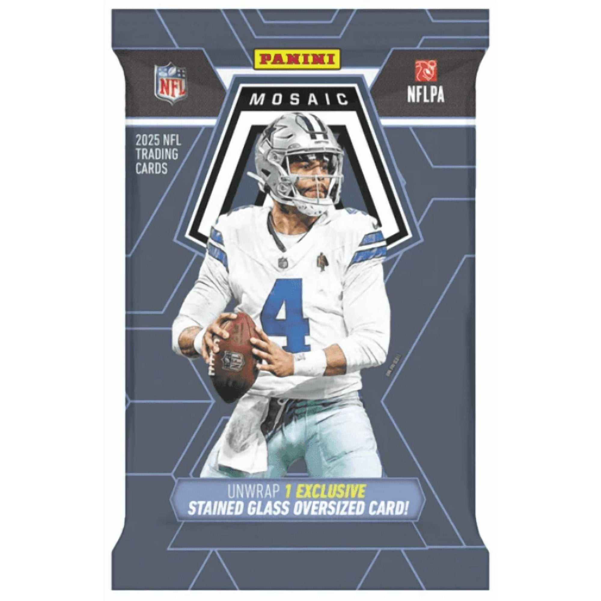 Panini Mosaic Football Cards Bundle 2025 – 8 Packs + Oversized