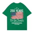 thumbnail image 6 of We the People 250th Anniversary USA Printed Womens Shirts, 1776-2026 250 Years Short Sleeves CrewNeck Graphic Tees for Womens, Womens Tops for 4th of July Independent Day Summer Green XL, 6 of 6
