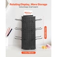 thumbnail image 2 of KFFKFF Rotating Pegboard Display Stand, 7.4 x 7.4 x 17 in, 4-Sided Spinning Organizer with 24 Hooks, Durable Steel Rack for Retail Stores, Jewelry Displays, and Craft Storage, Black, 2 of 9