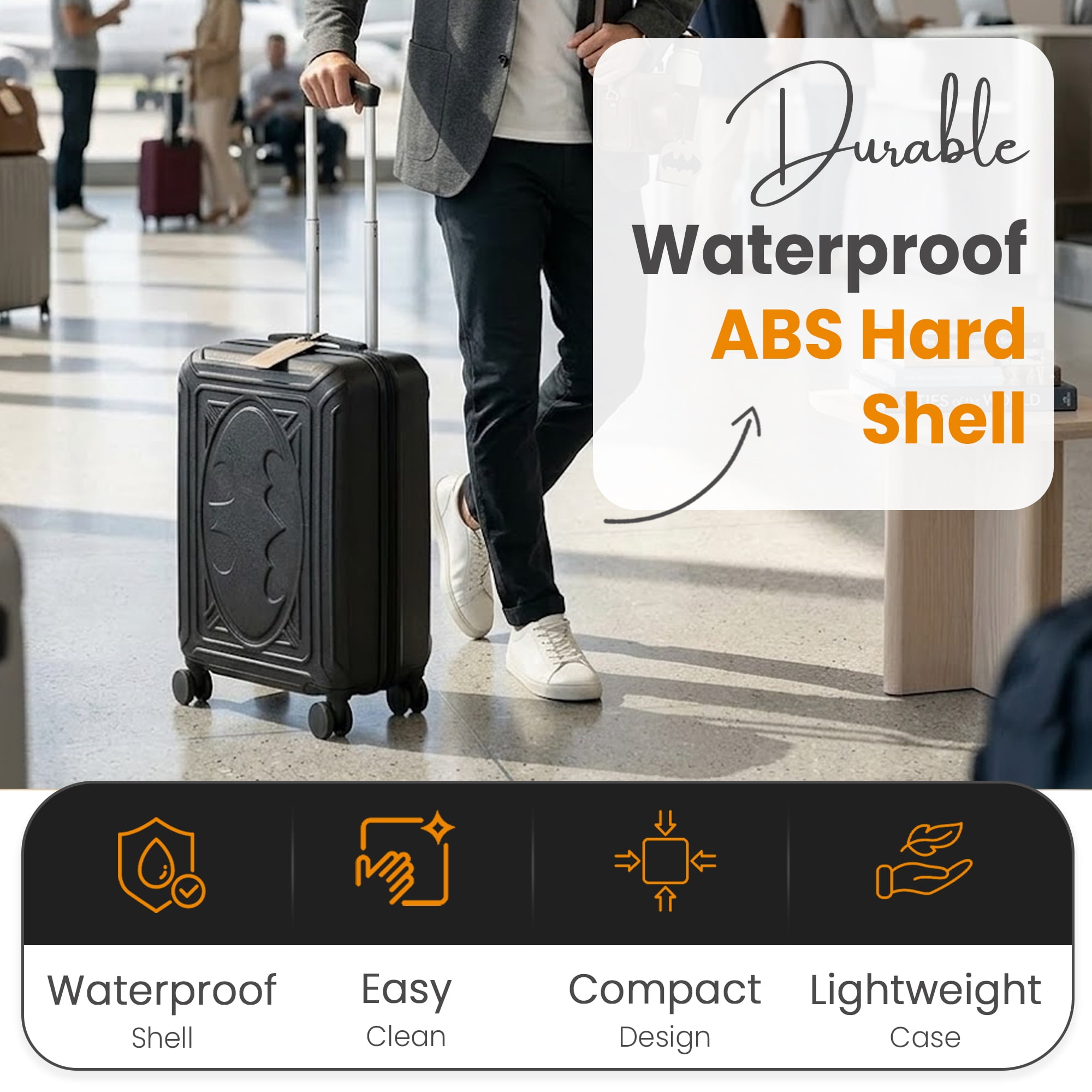 Batman Bat Signal Weatherproof 20" Rolling Luggage