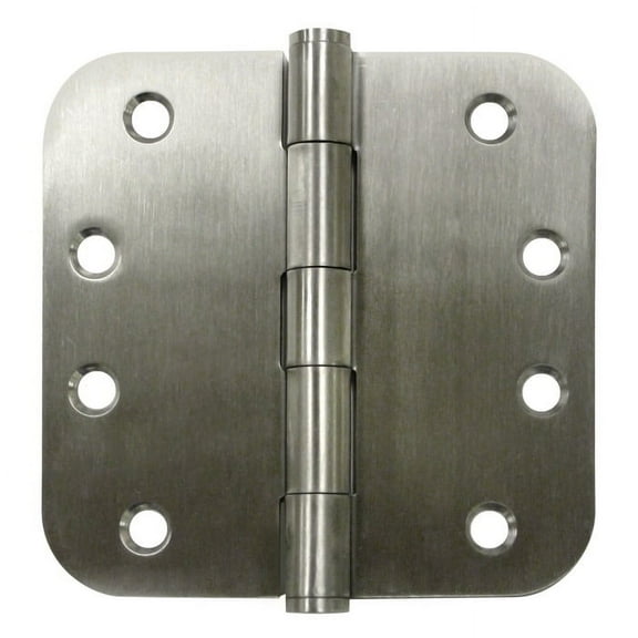 Deltana SS44R5U32D-R 4" x 4" x 5/8" Radius Hinge; Satin Stainless Steel Finish