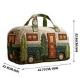 thumbnail image 2 of DAMAI Vintage Camper Quilted Duffle Bag, 3D Printed Quilted Travel Duffle with Whimsical Retro Camper & Floral Design, Boho Weekender Carry On Overnight Luggage for Camping Travel Road Trips, 2 of 8