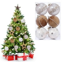 Christmas Ball, 6PC 8cm Fabric-Wrapped Foam Christmas Balls Elegant Decorations For Christmas Tree, Christmas Decorations, Christmas Tree Decorations, 3.15In E