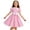 Pink, variant on Girls Cute Dresses Polka Dot Dress with Collar, Short Sleeve A-Line Party Dress, Casual Formal Outfit for Kids 4-10Y