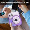 thumbnail image 3 of czcpp-Protective Case for Fujifilm Instax Mini 12 Instant Camera, Mini 12 Case PU Leather Carrying Bag with Adjustable Shoulder Strap & 64 Pockets Photo Album - Shiny Purple, 3 of 4