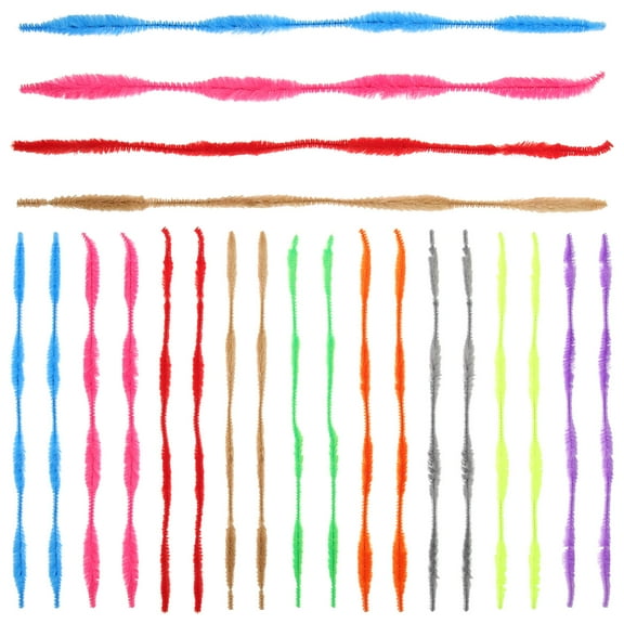 BRIGHTFUFU 200Pcs Set Twisted Stick For Kids Plush Iron Wire Assorted Shape DIY Crafts