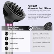 AFDD Wave Curl Diffuser Attachment compatible with Dyson Airwrap HS01 HS05 HS08 Upgraded Hair Diffuser Nozzle Dome and Diffuse Modes to Dryer Faster and Define Curls Hair