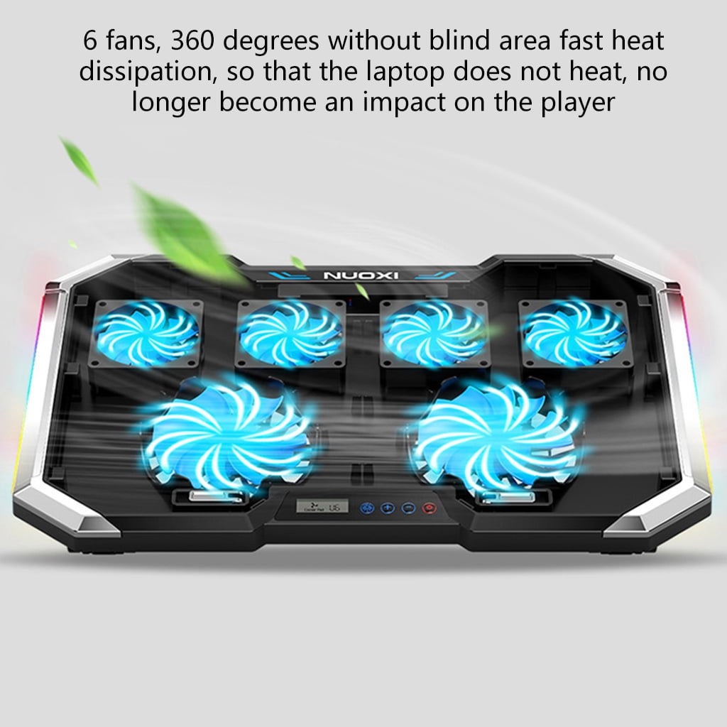 Zeiwohndc Notebook Radiator Air Cooler Laptop Stand with 6 Fans Computer Fan Base Mute