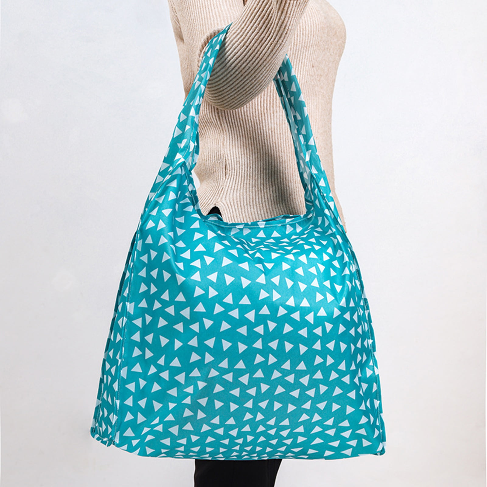 Creative Folding Reusable Shopping Bag Oxford Cloth Bags With Tote Handbag 