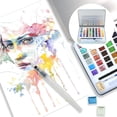 thumbnail image 4 of Watercolor Paint, Bright Color Watercolor Paint Set,  Solubility 48 Color For Artist Painting, 4 of 8