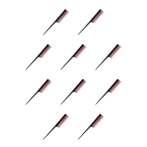 Jumpingount Styling Cuttings Prop Salon Tools Barbershop Accessory Barber's Trimmer for Household Men Women Children Teenagers Diente rojo negro 10piezas Jumpingount CBP372408