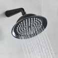 Black Shower Faucet Set 8" Round Rain Shower Head Combo Shower System