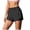 Black, variant on Women's Workout Shorts Athletic Running Shorts Crossover High Waisted Gym Shorts with Zipper Pockets (Dark Gray, XXL)