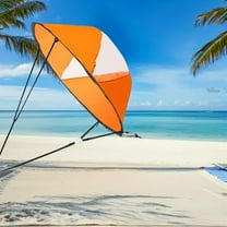 HOOWIFFY Orange Foldable Kayak Sail with Clear Window, Easy to Use, Suitable for Kayaks and Canoes Outdoor Water Sports