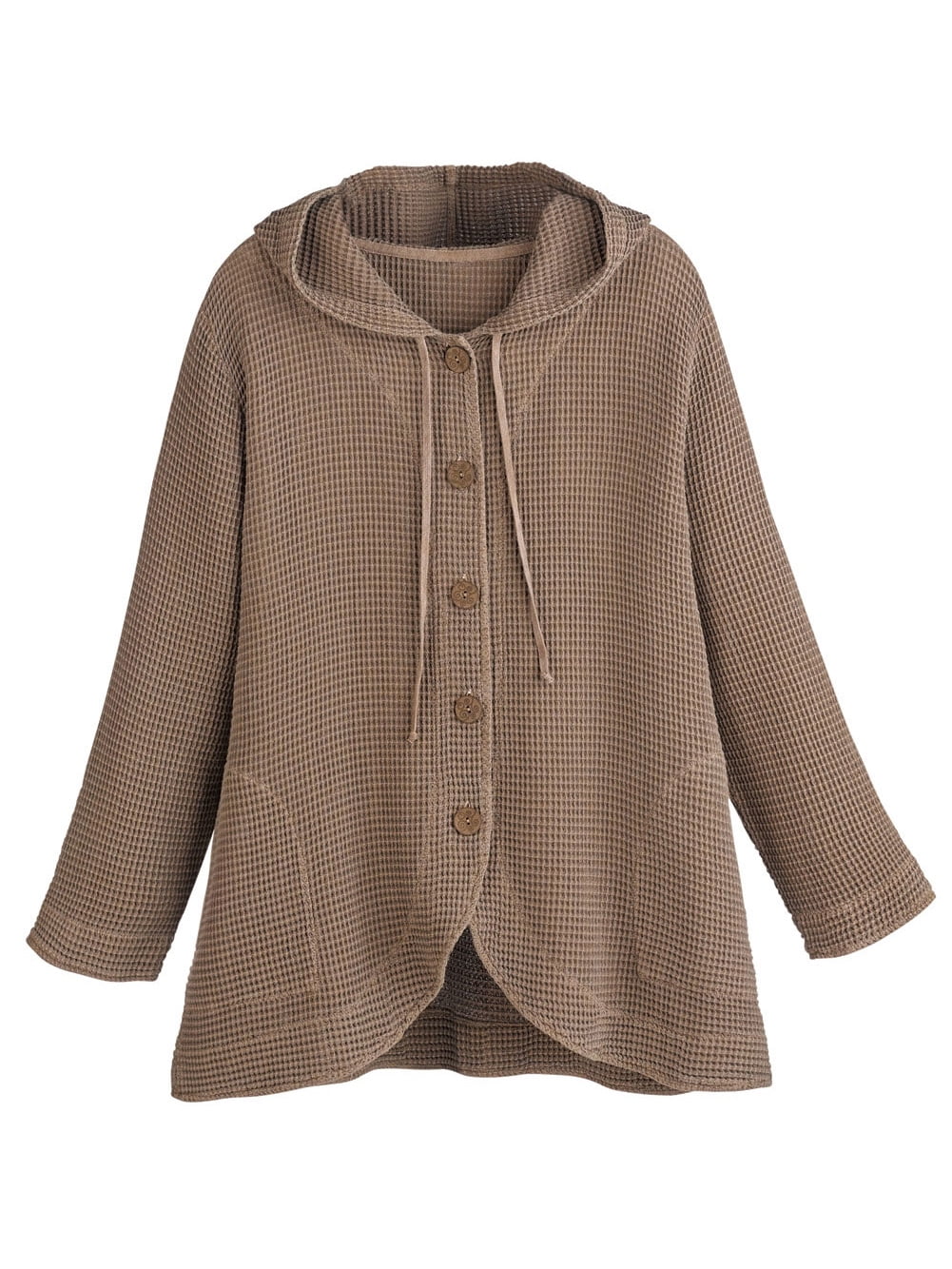 waffle weave cardigan