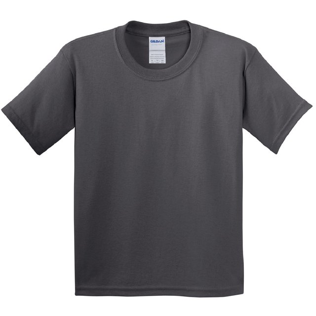 Gildan - Camiseta básica de manga corta Unisex Estilosa Suave Niños Niñas - Verano/Calor (Carbón)
