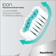 thumbnail image 5 of AquaSonic Icon Replacement Brush Heads - ADA Approved, Micro-Vibrations Technology, Multi-Length Bristles, Easy Replacement - For Normal & Sensitive Teeth | 2 Brush Heads (White), 5 of 6