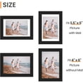 thumbnail image 3 of HearthHarmony 4x6 Picture Frame, Display Pictures 3.5x5 with Mat or 4 x 6 Without, Wall Hanging Photo Frames, Black, 1 Pack, 3 of 11