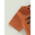 thumbnail image 4 of Toddler Baby Boy Western Clothes, Short Sleeve Graphic Letter Print T-Shirt + Shorts Set, 4 of 8