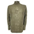 thumbnail image 4 of JTieacloth Mens Knitted Sweaters Men's Quarter Zip Sweater Zip Up Pullover Knit Turtleneck(Green), 4 of 4
