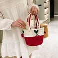 thumbnail image 5 of Clearance 50% ZKCCNUK Storage Cute Handheld Storage Bag For Women's New Cotton Thread Leisure Straw Woven Bag, Fashionable Beach Vacation Woven Bag, Storage Containers for Home, 5 of 9