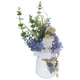thumbnail image 4 of 1 juego de flores artificiales falsas con jarrón, ramo artificial, decoración de flores de escritorio, 4 of 5