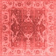 thumbnail image 1 of Ahgly Company Indoor Square Oriental Red Traditional Area Rugs, 3' Square, 1 of 4