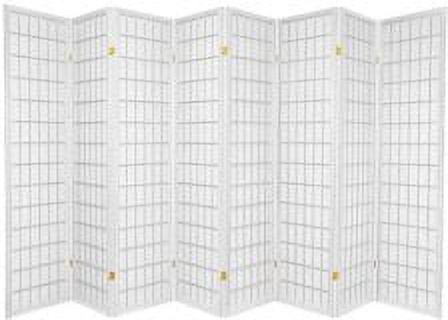 Legacy Decor Japanese Oriental 8 Panel Room Divider, 71" Tall, White Color