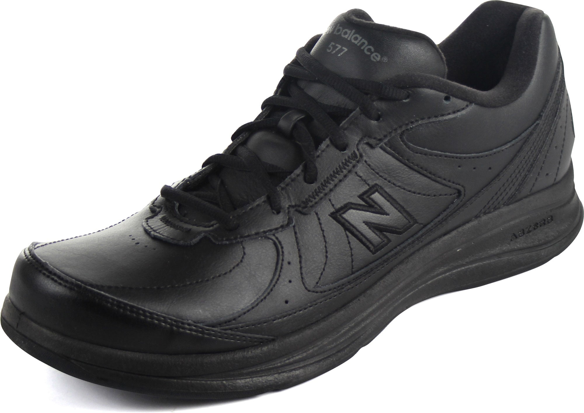 new balance black leather shoes mens