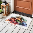 thumbnail image 4 of 2x3 Ft Entryway Area Rug, Frogs Prints Kitchen Rug Runner Washable Floor Mat, Modern Colorful Animals Non Slip Indoor Door Mat Throw Carpet for Bathroom Living Room Bedroom, 4 of 8