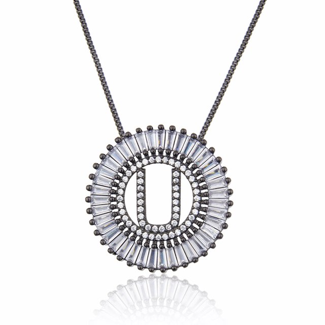 Collier Pendentif Alphabet A-Z Breloques Femme Chaîne Lettre Initiale