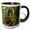 Black/White, variant on 3drose, West Mexican Chachalaca in Sayulita, Mexico, 11oz Two-tone Green Mug