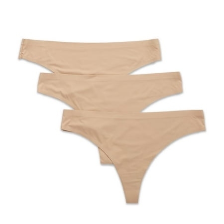 Women s honeydew 540243P Skinz Thong Panty - 3 Pack (Nude/Nude/Nude S)