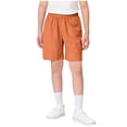 thumbnail image 2 of FSYBOA Boys Athletic Shorts, Fashion Elastic Waist Casual Above the Knee Kids Cotton Shorts Orange Size 11-12T, 2 of 6