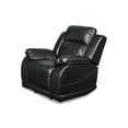 thumbnail image 2 of Leatherette Power Glider Recliner with Tufted Backrest, Black- Saltoro Sherpi, 2 of 5