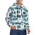 thumbnail image 2 of Wukai Modern Furniture Print Men Hoodies Fleece Sweatshirts Long Sleeve Sweaters Pullover Fall Outfits Winter Clothes-Large, 2 of 7