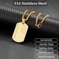 thumbnail image 3 of HEYOLL Silver Dog Tag Necklaces for Men to My Son Gifts from Dad American Flag Pendant Chain Military Army Birthday Valentines Day Jewelry Gifts Son Teen Teenages Tween Preteen Him Age Ideas, 3 of 7