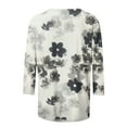 thumbnail image 5 of DPTALR T-shirt Imprimé à Manches 3/4 pour Femmes Haut Décontracté Col Rond, 5 of 5