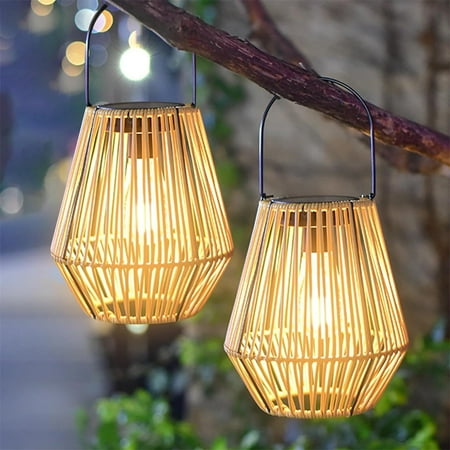 

HGEGPO Solar For Outdoor Solar Rattan Solar Lamps For Outdoor Garden IP65 Solar Lights Hanging Solar Garden Lights For Outdoor Garden Balcony Outdoor B