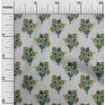 thumbnail image 1 of oneOone Organic Cotton Voile Fabric Leaves & Floral Block Print Fabric By Yard 42 Inch Wide, 1 of 4