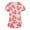 175# Light pink, variant on Valentine's Day Scrub Tops Women 2025 Heart Printed Medical Nursing Uniforms Cute Holiday Short Sleeve V Neck T-Shirts Funny Scrubs Top with Pockets Hot Pink XXL