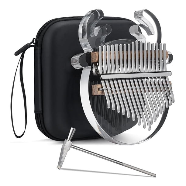 Piano de Pulgar Kalimba de de 17 Teclas, Acrílico Transparente, Instrumento Musical de Piano de Dedo