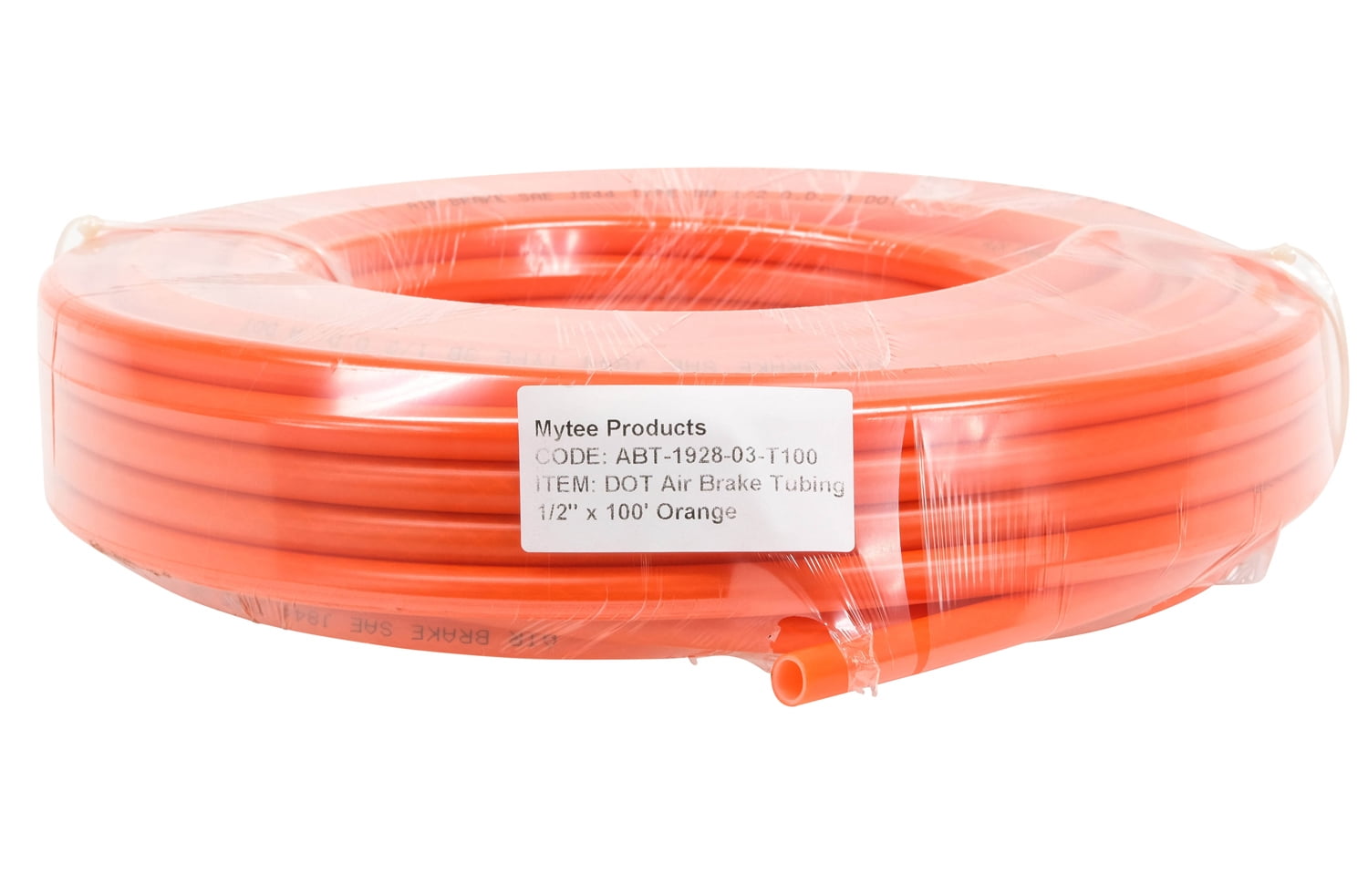 (2 Pack) 3/8" OD x 100' Orange SAE J844 Nylon Air Brake Tubing DOT Approved | Pneumatic Nylon Air Line Hose for Air Brake System