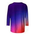 thumbnail image 5 of IROINNID Discount Polyester Long Sleeve T Shirt for Women Casual Printed Loose T-shirt Blouse Round Neck Tops,Dark Blue, 5 of 5